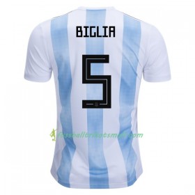 Günstige Fußballtrikots Argentinien Biglia 5 WM 2018 Heimtrikotsatz kaufen